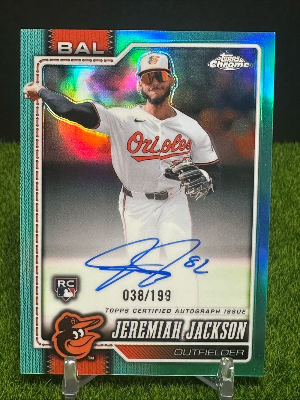 2026 Topps Chrome Orioles (RC) Jeremiah Jackson Aqua Refractor Auto /199